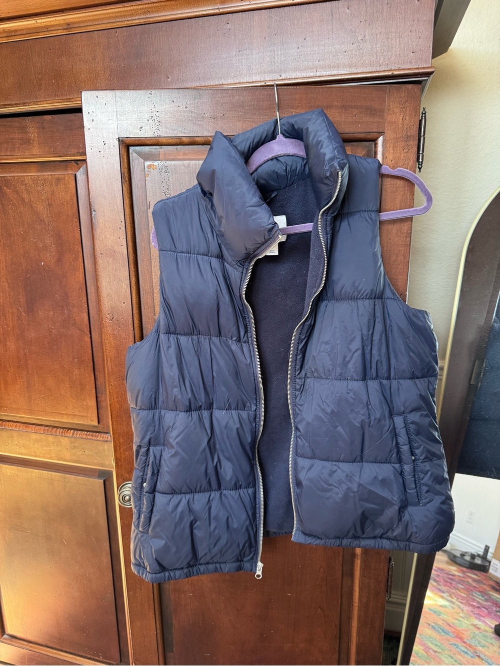 Old Navy Navy Puffer Vest